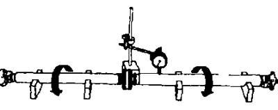 Проверьте биение карданного вала в точках измерения. Если оно превышает указанный предел, замените…