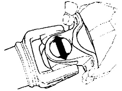 Зафиксировав вилку соединительного фланца с одной стороны, как показано на рисунке, проверьте…