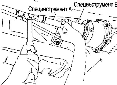 A. Punch (špeciálny nástroj KV38100200); V. Punch (špeciálny nástroj ST27861000)