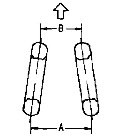 6. Zmerajte vzdialenosť «B» (spredu).