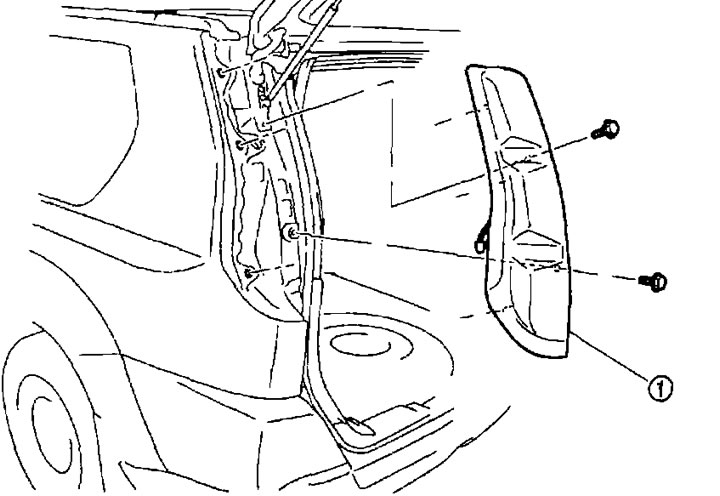 Removal. 1. Rear combination light