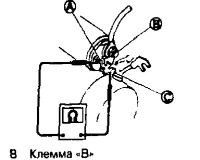 2. Kontrola kontinuity [medzi svorkami «S» (A) a «M» (C)].